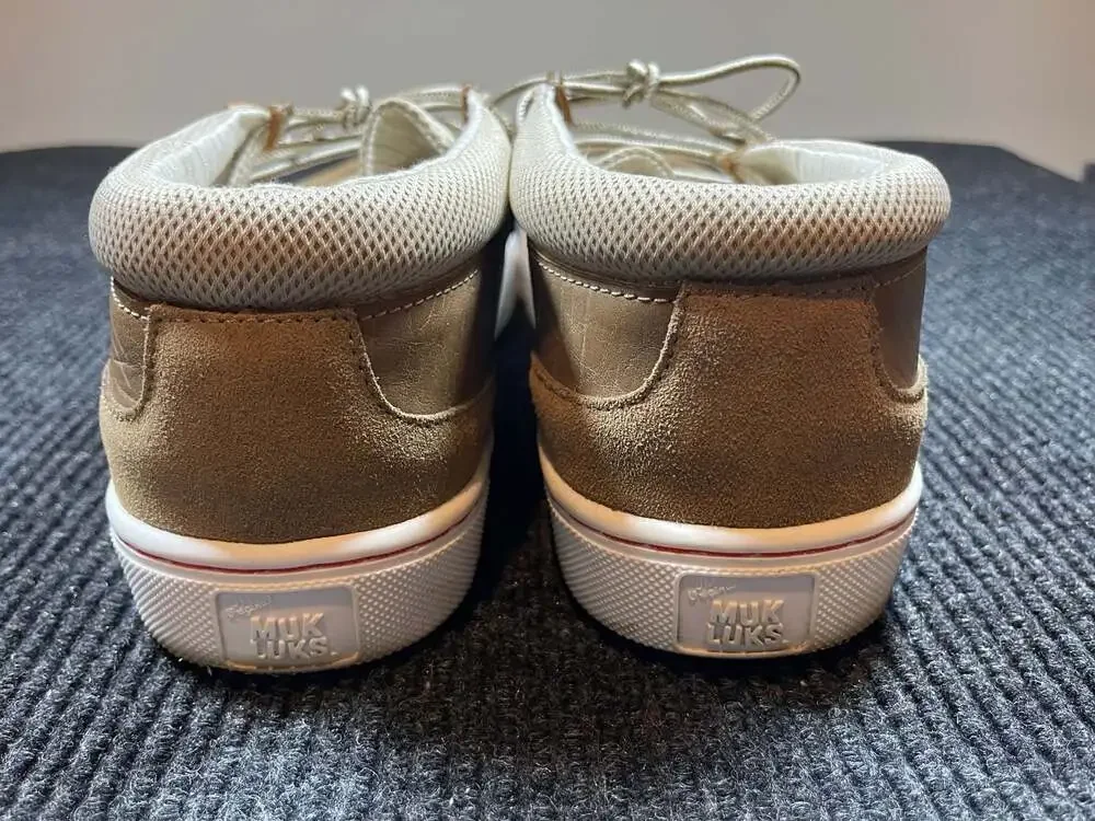 Muk Luks Brown and Tan Casual High Top Lace-Up Sneakers Size 12